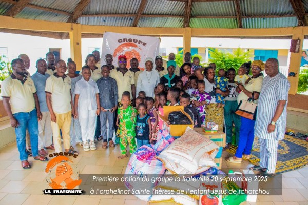 Un geste de solidarité inoubliable : le groupe "LA FRATERNITÉ présidé par M. Edouard GOUDEME visite l'Orphelinat Sainte Thérèse de l'Enfant Jésus de Tchatchou !