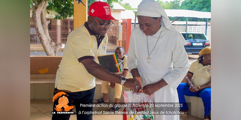 Un geste de solidarité inoubliable : le groupe "LA FRATERNITÉ présidé par M. Edouard GOUDEME visite l'Orphelinat Sainte Thérèse de l'Enfant Jésus de Tchatchou !